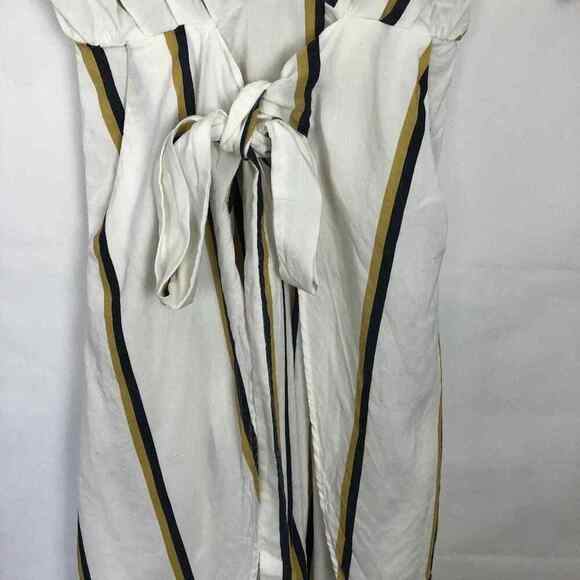 Sancia Anika Linen Blend Striped Midi Dress Size Small - Picture 5 of 16